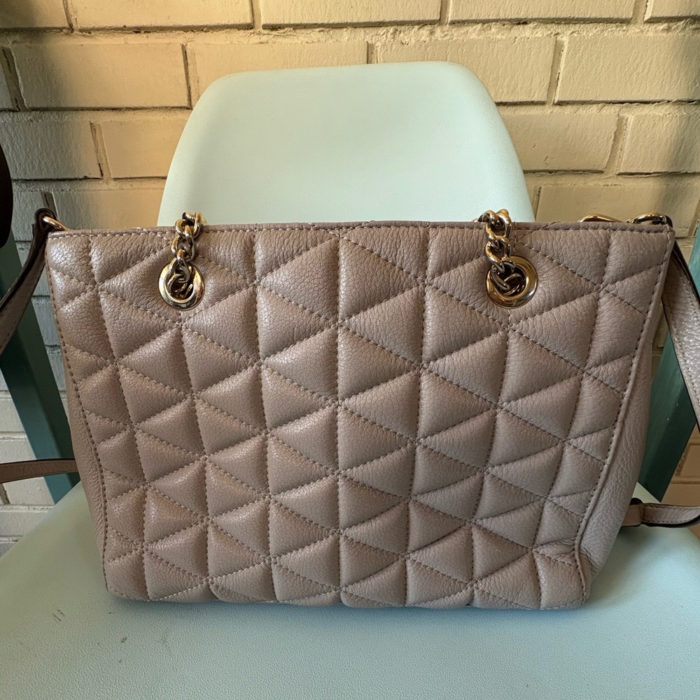 Kate Spade | Neutral Lavender Quilted Women's Medium Shoulder Bag - Picture 2 of 16